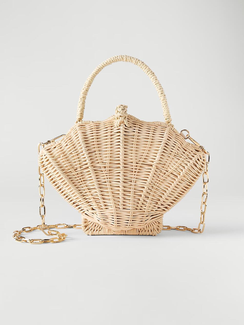 NWT Ann Taylor Rattan Shell Crossbody Minaudiere - Never Used MSRP $148